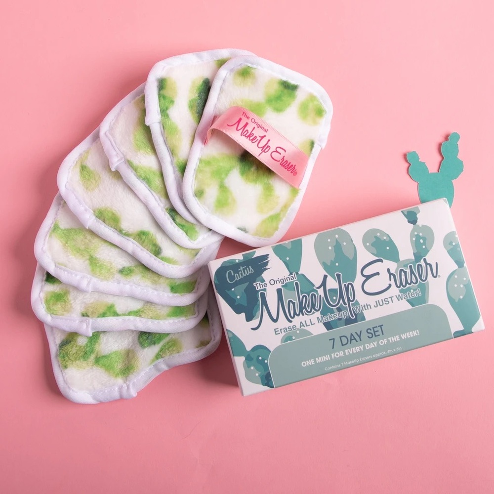 The Original MakeUp Eraser 7 Day Set  Cactus Green 7 Mini Count *New Sealed Box*